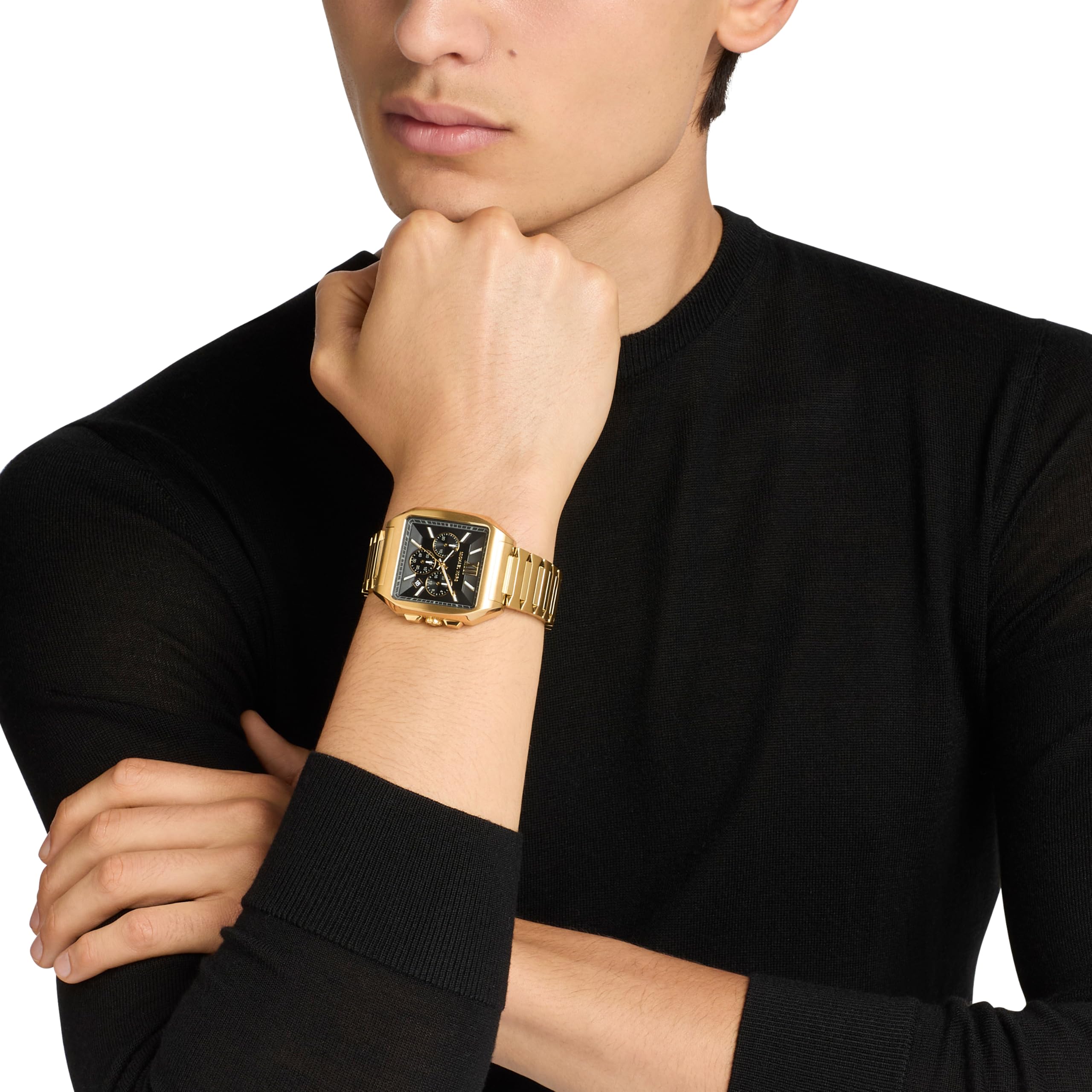 Michael Kors Hayes Reloj para Hombre de Acero Inoxidable Color Dorado de 40MM, MK9281