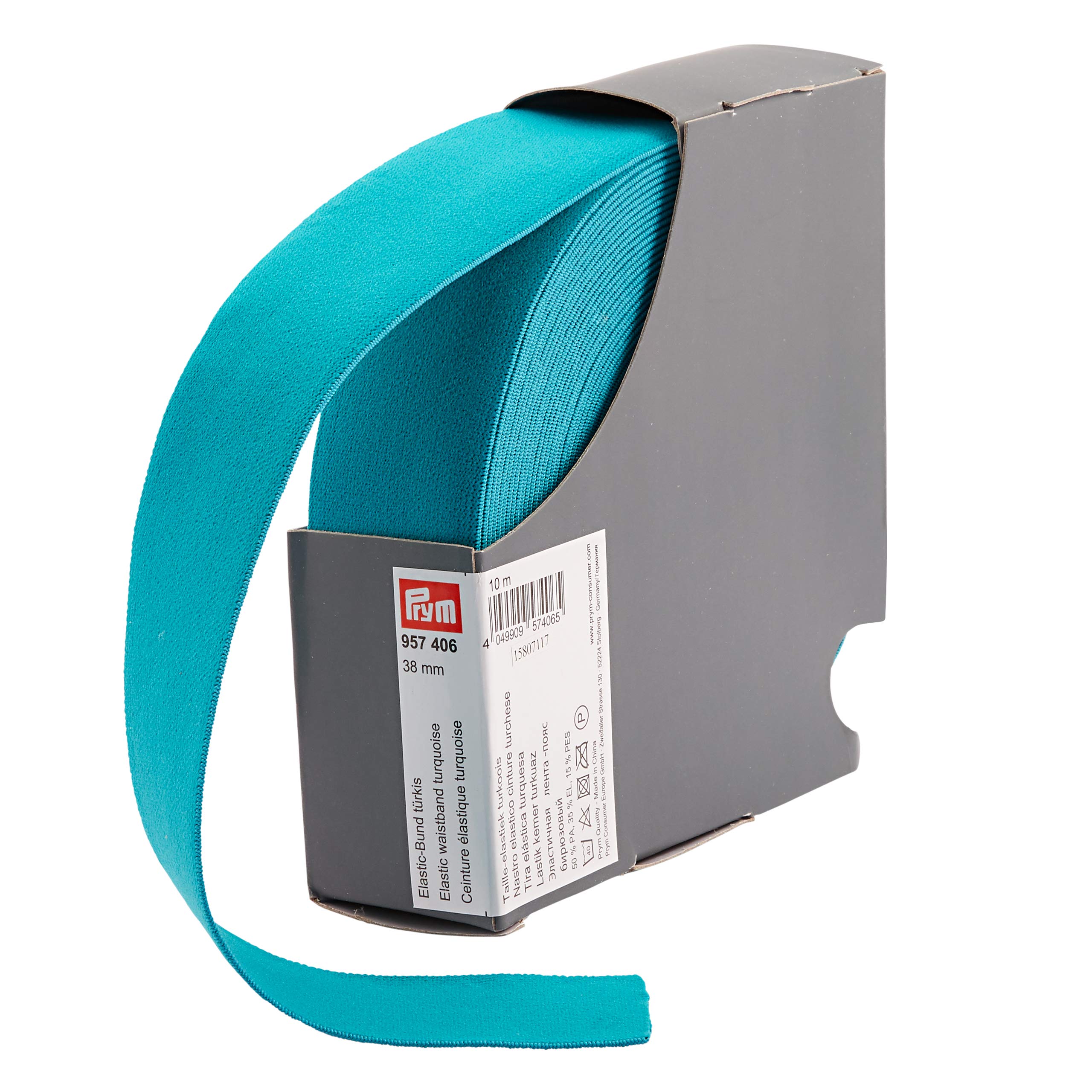 Elastic Waistband 38 mm Turquoise