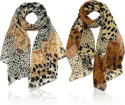 Grote Luxe Dames Sjaal Faux Zijden Luipaard Print