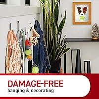 Vista 7 de Command Ganchos dobles grandes de latón satinado, 2 ganchos y 2 tiras, gancho de pared sin daños con tiras adhesivas, gancho para colgar ropa