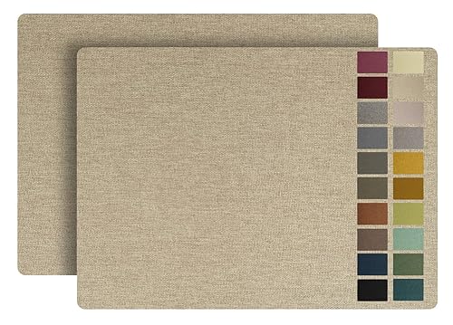 ILOFRI Parches de tela de lino autoadhesivos de 8 x 11 pulgadas, 2 piezas, kits de cinta de reparación de sofá de tela para tapicería, muebles,