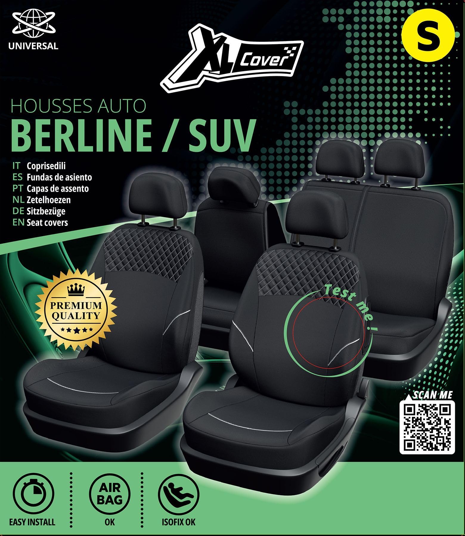 XL COVER 167005 1 Complete Set of Special Sedan and SUV Car Covers, Black