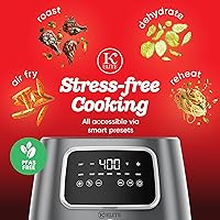 Vista 4 de Kitchen Elite Freidora de aire digital de 5.5 cuartos de galón, cocina de encimera con pantalla LED, ajustes preestablecidos para freír al aire