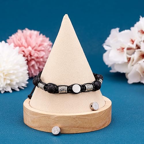 Miniatura 3 de Pandahall - 10 cuentas de medalla de San Benito 304 de acero inoxidable plano redondo con cruz espaciadora, abalorios de doble cara para bricolaje,