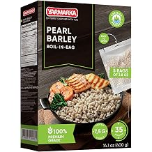 Yarmarka Boil-in-Bag Pearl Barley, 5 bags 80 g 14.1 oz box | Quick-Cook Whole Grain, High in Fiber & Protein, Nutty Flavor & Chewy Texture, Perfect for Soups, Salads & Side Dishes