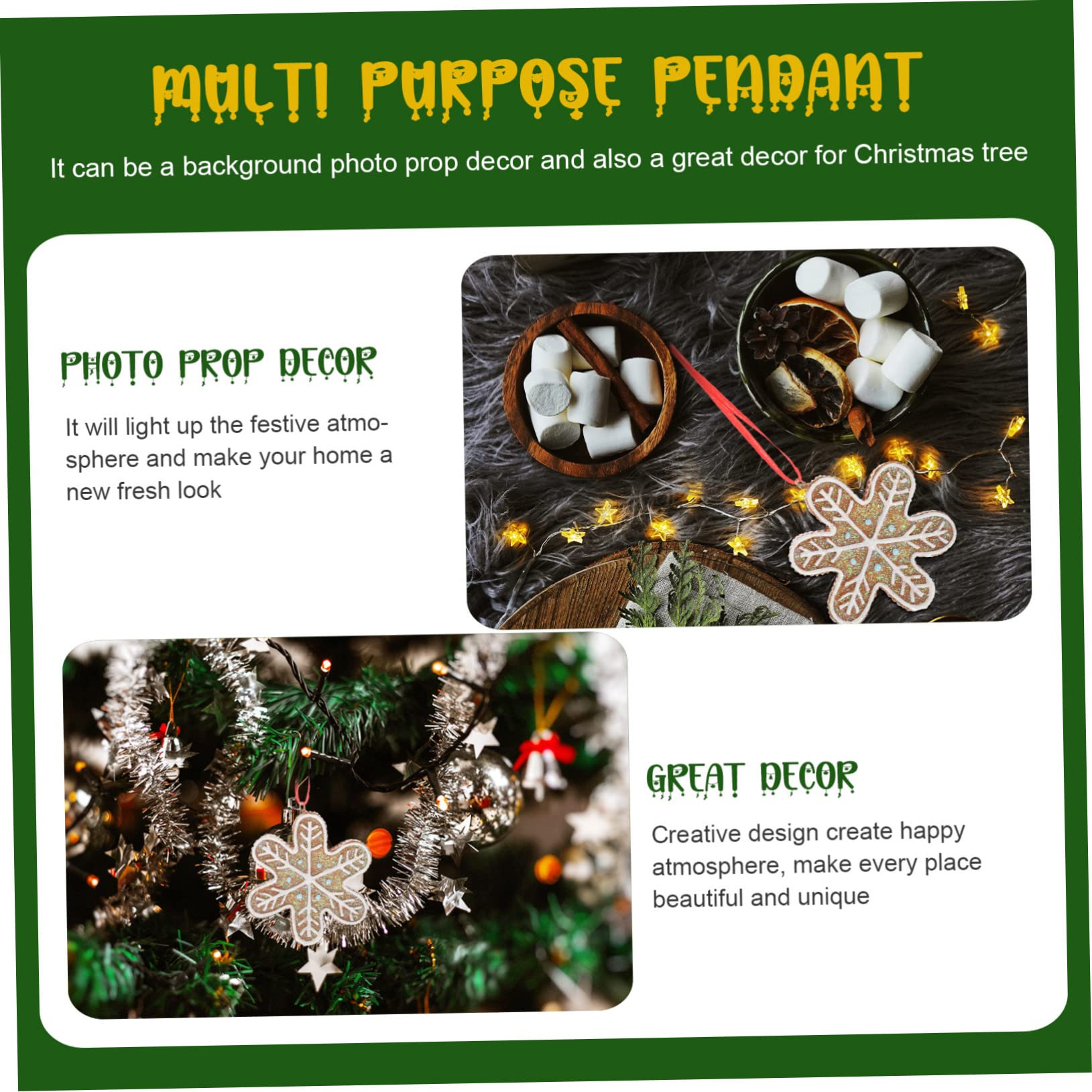 IMIKEYA Christbaumschmuck Schnee 5st Christbaumschmuck Weihnachtsdeko Weihnachts Anhänger Schneemann-Ornament Weihnachtsfeier Dekoration 10- -Artikel Weihnachtliche Hängende Dekore Harz Light Brown