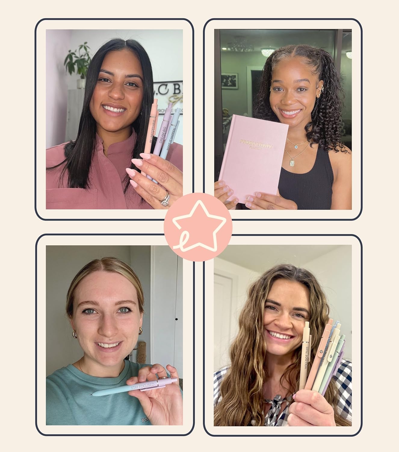 Achievers Inspirational Gel Pens for Women, 6 Pack Pastel 0.5mm Fine Point, Quick Dry Black Ink, Soft Touch, Motivational Quotes – Funny Pens Office School Bulk Supplies, New Job & Promotion Gifts - Image 8