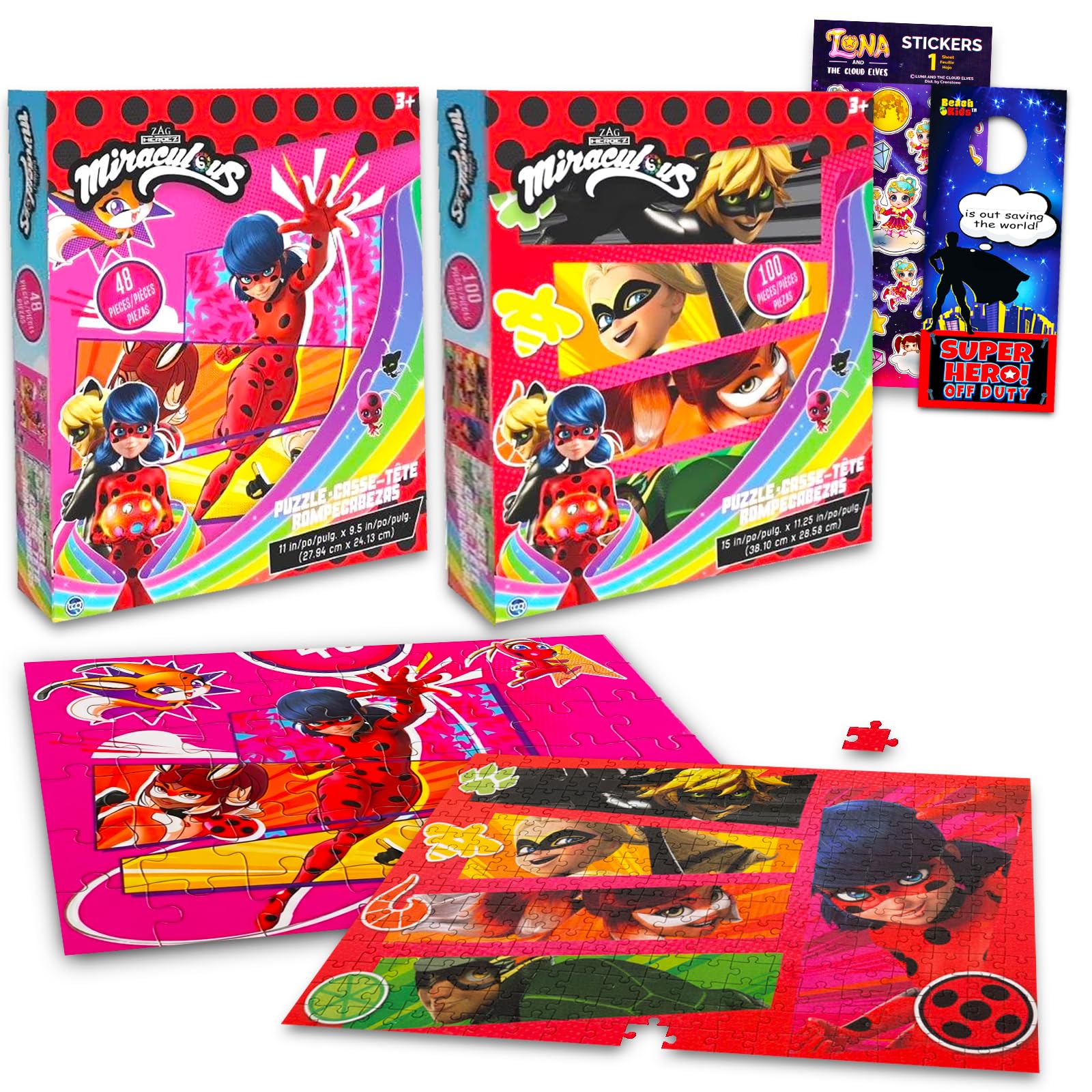 Amazon.com: Miraculous Ladybug Jigsaw Puzzles for Kids, Ages 3-5