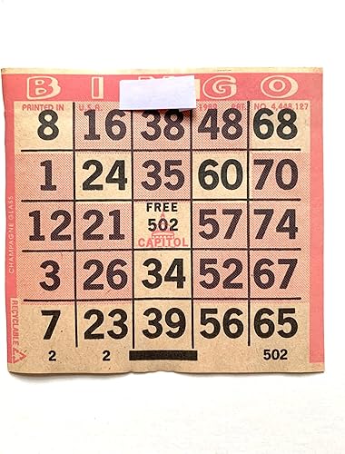 United Novelty 1 tarjeta de juego de papel de bingo con patrón de vidrio de champán rosa, paquete de 500