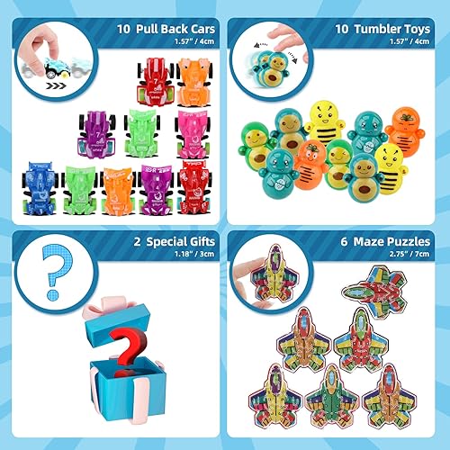Miniatura 4 de nicknack 120 piezas de recuerdos de fiesta para niños, surtido de juguetes de relleno de piñata para niños, caja del tesoro de cumpleaños, juguetes