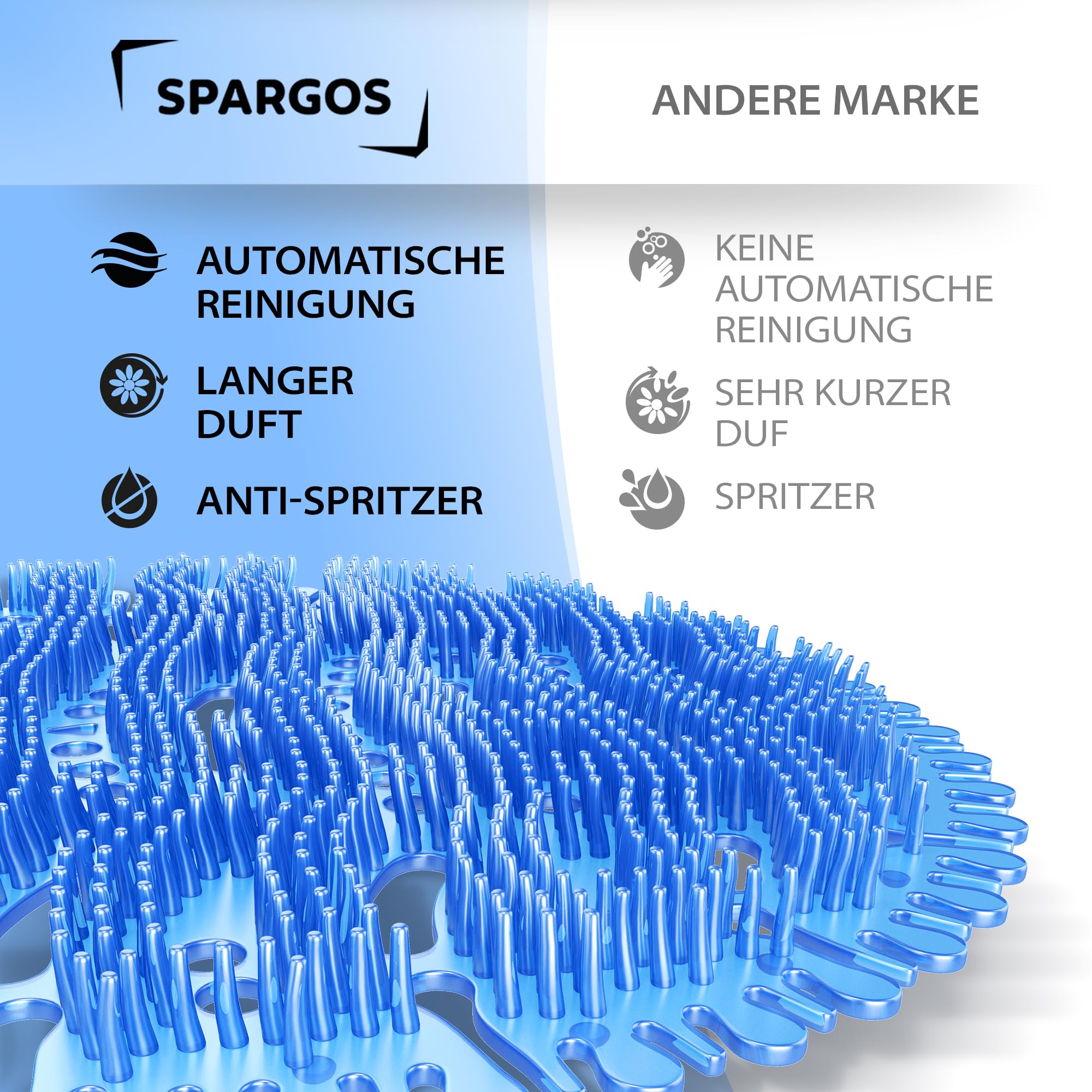 Urinalsieb mit Duft 24er-Pack Urinal Stein Spritzschutz Geruchsschutz für Toiletten im Badezimmerbüro, in Stadien, Schulen mit kostenlosen Handschuhen– 24 Stück blaue Meeresbrise