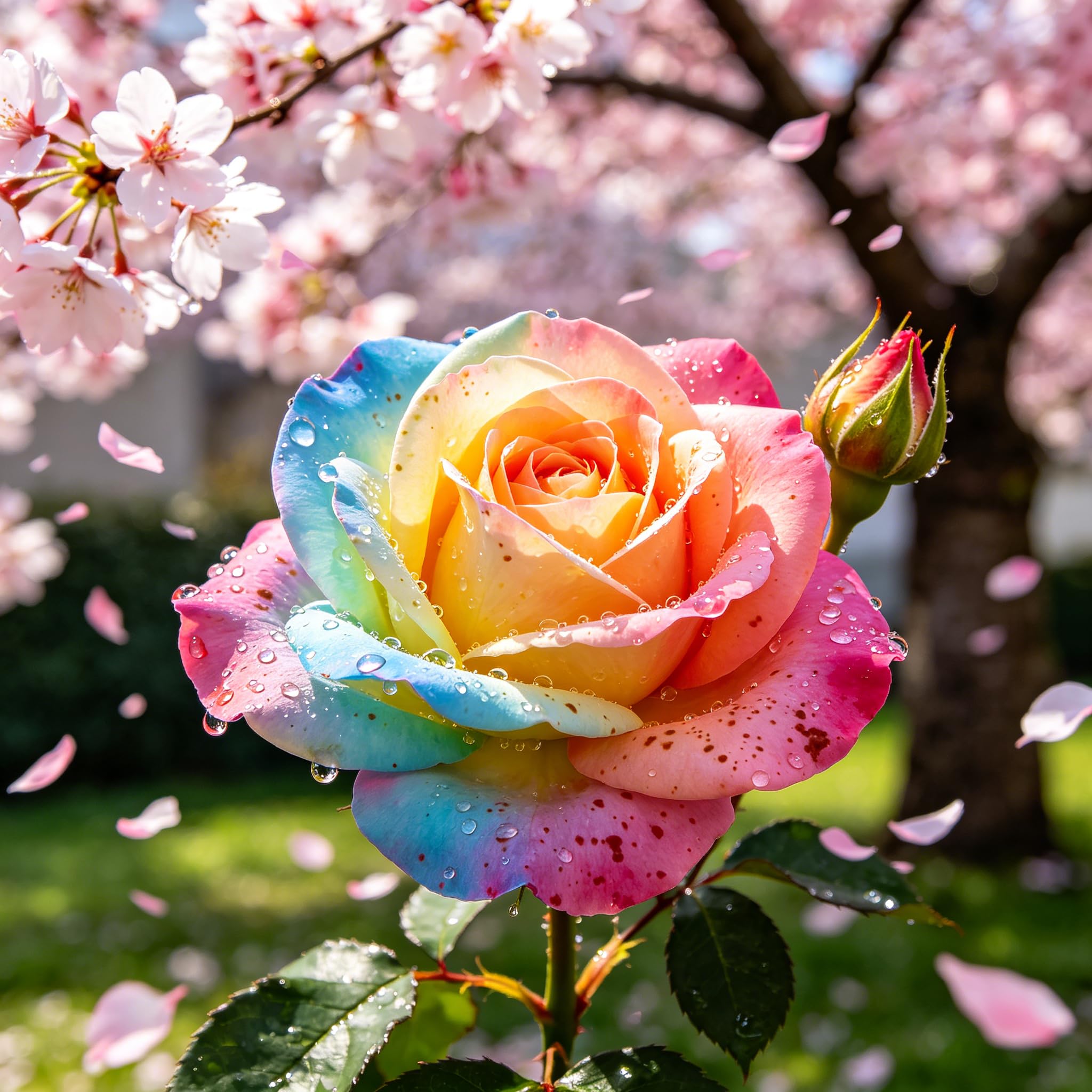 Mehrjähriges Rosenrhizom, Überraschend wachsend, mehrjährig, Geeignet für Frühling und Herbst, Gartenschau, Pflegeleicht-5-a