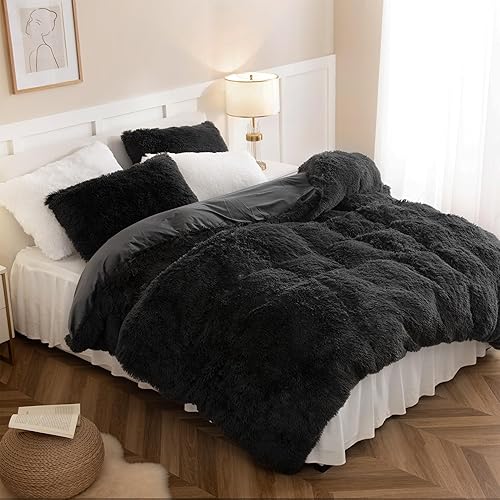 Miniatura 2 de Dreamcountry Funda de edredón de felpa certificada por Oeko-TEX, de lujo, ultra suave, de terciopelo cristalino, juego de edredón de 2 piezas (1