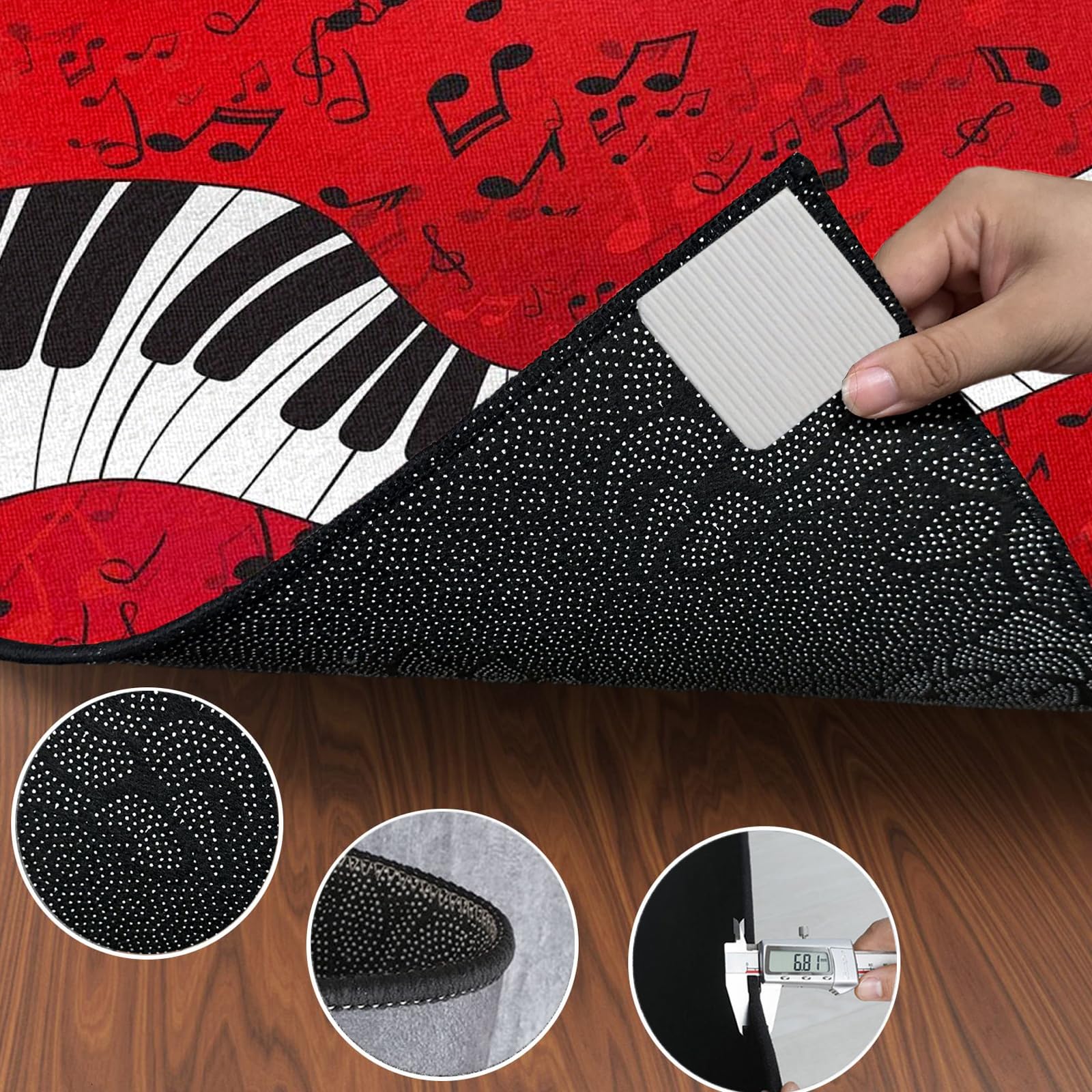 Schallschutz Teppichmatte - rutschfeste Drum Matte für Akustik Schlagzeug Drum Kits Bass Drum Elektronisch Snare Klavier Musikinstrumente Teppich - 160 x 120 cm Drum Teppich Trommel Teppiche Drum Rug