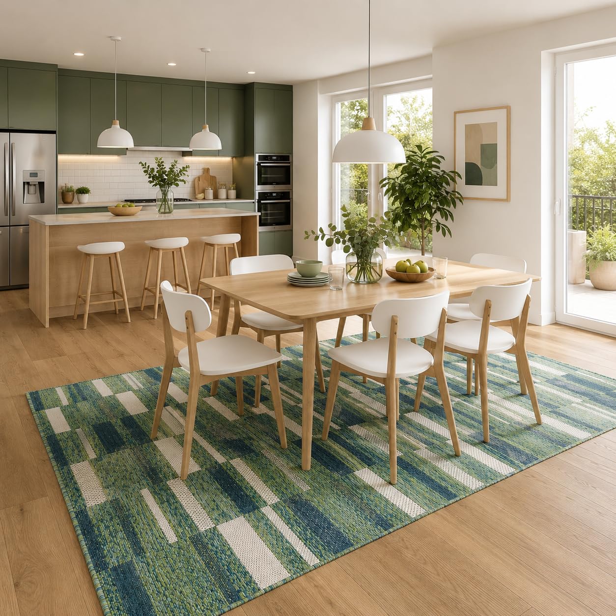 Tapis intérieur et extérieur Carpetto vert moderne une élégance durable signée Pergamon