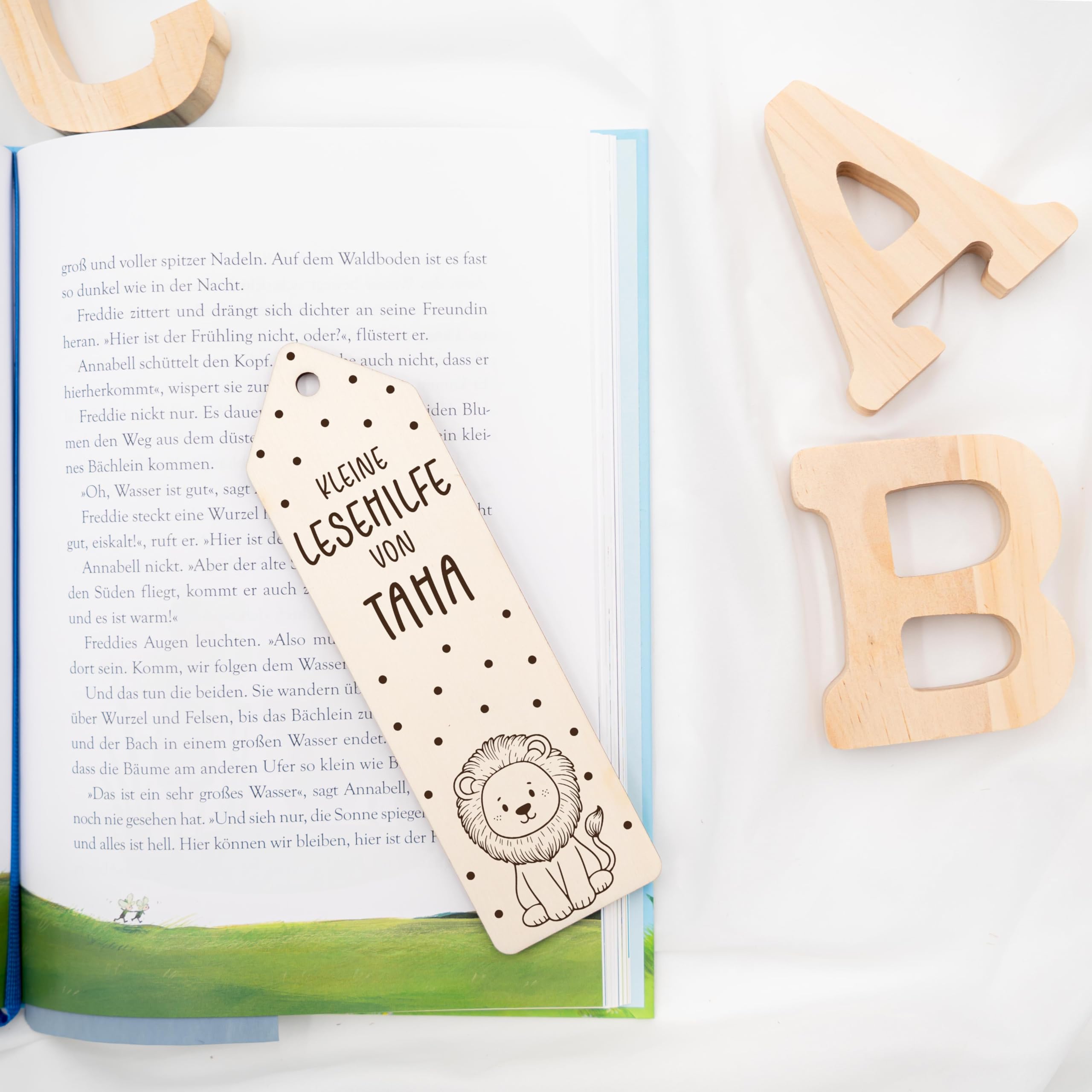 KIDSMOOD Personalisierte Lesehilfe - Individuelles Lineal Zur Einschulung Mit Namen