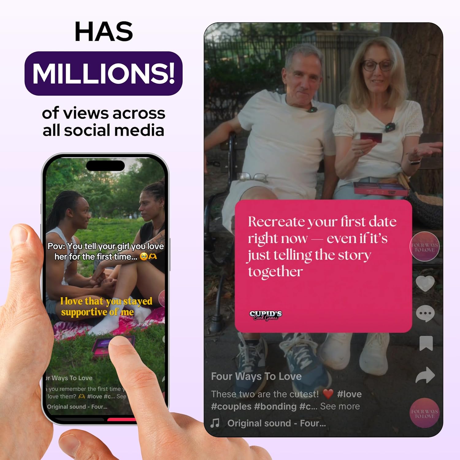 Cupid's Card Games Four Ways to Love - Romantic Couples Game for Deeper Connection Perfect Valentine's Day Gift, Date Night Idea and Couples Gift for Adults