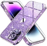 Vista 66 de Choiche, funda para iPhone 14 de mujer, brillante, protección de grado militar, 2 cubiertas de lentes de cámara Diamond, 2 protectores de vidrio