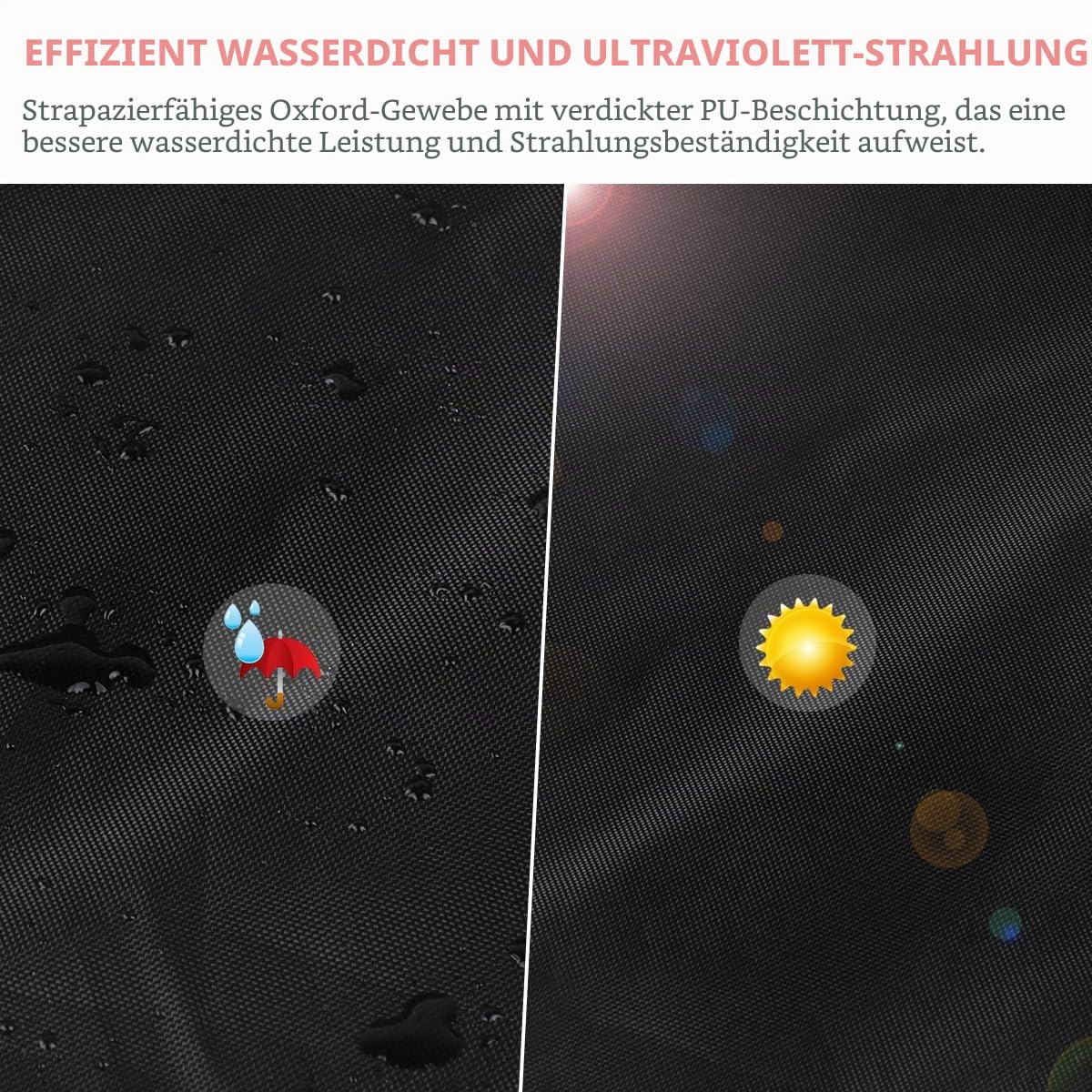 Abdeckhaube Gartenmöbel Anti-UV Tischabdeckung Outdoor Wetterfest | Schutzhüllen für Gartenmöbel Wasserdicht Abdeckung Gartenmöbel Winterfest Anti-UV Abdeckplanen für Loungemöbel 360x240x90cm