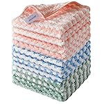 JOYMOOP Microfiber Cleaning Cloth, Mixed Color Towels with Edging, Large Size 6 Pack (11.8 x 15.7), Absorbent Streak Free Lint Free Rags for Cleaning, Reusable and Washable Towels