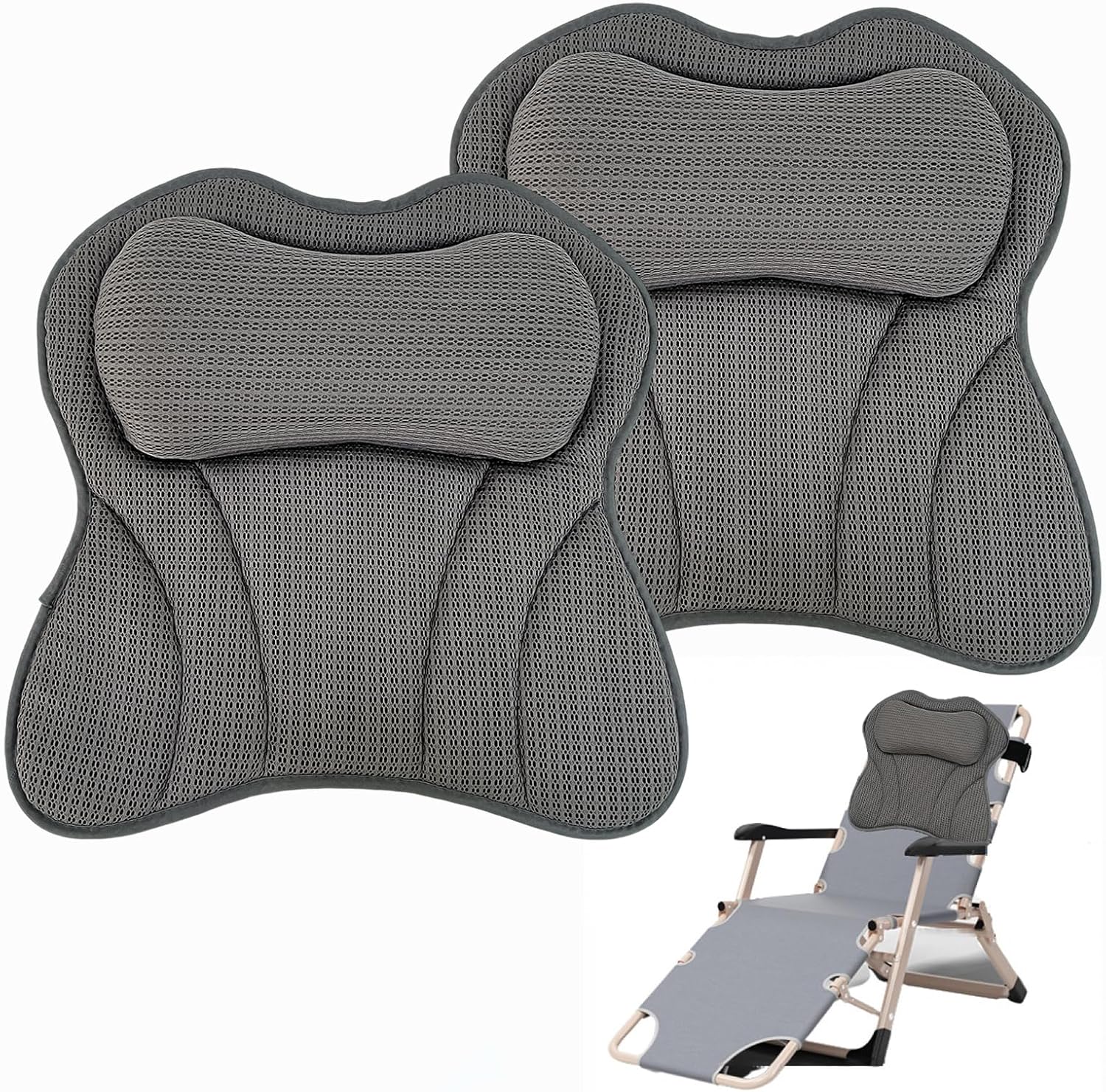 REEZEIVI 2 Pack Hot Tub Headrest Pillow,Chaise Lounge Pillows - View #10
