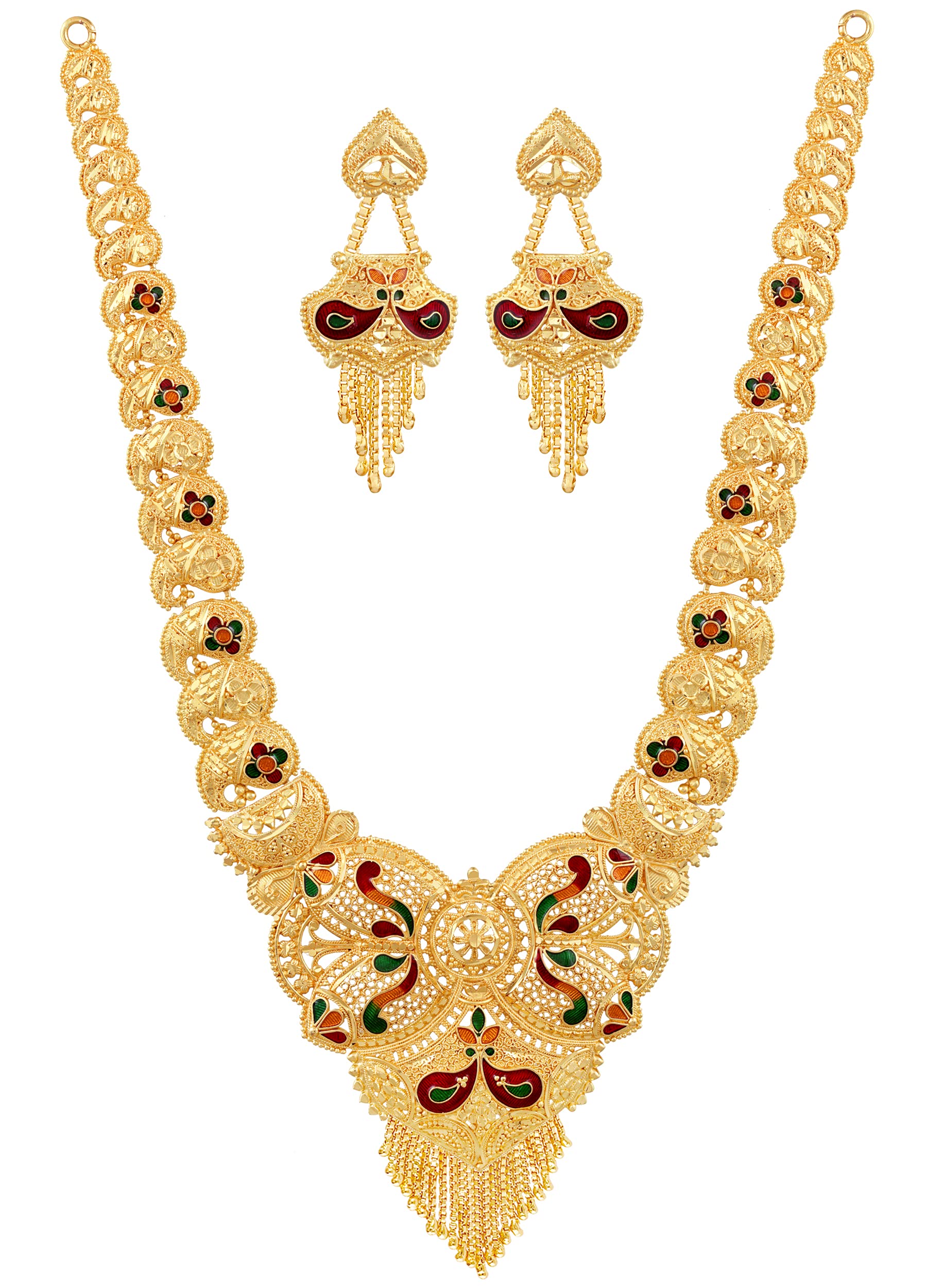 Mansiyaorange Multi Colour Long Rani Haar Jwelery/jwellery/jualry Necklace Jewelry Set For Women (B09768LLRF) Amazon Price History, Amazon Price Tracker