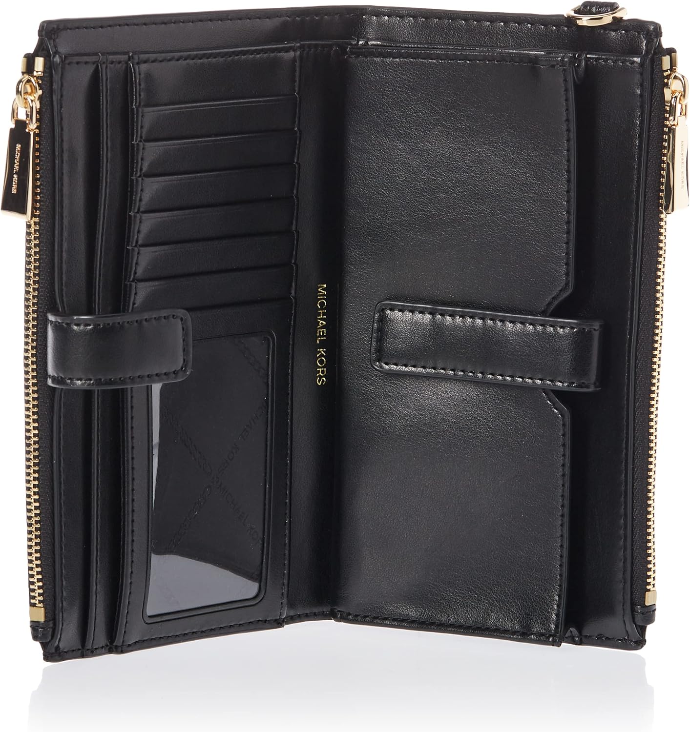 Michael Kors Jet Set Double Zip Wristlet One Size BLACK