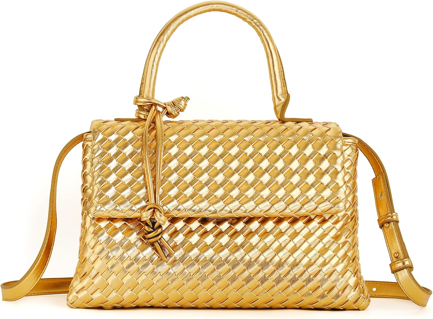 Woven Crossbody Bag for Women, Top Handle Satchel Purse Shoulder Handbag, Woven Handbag