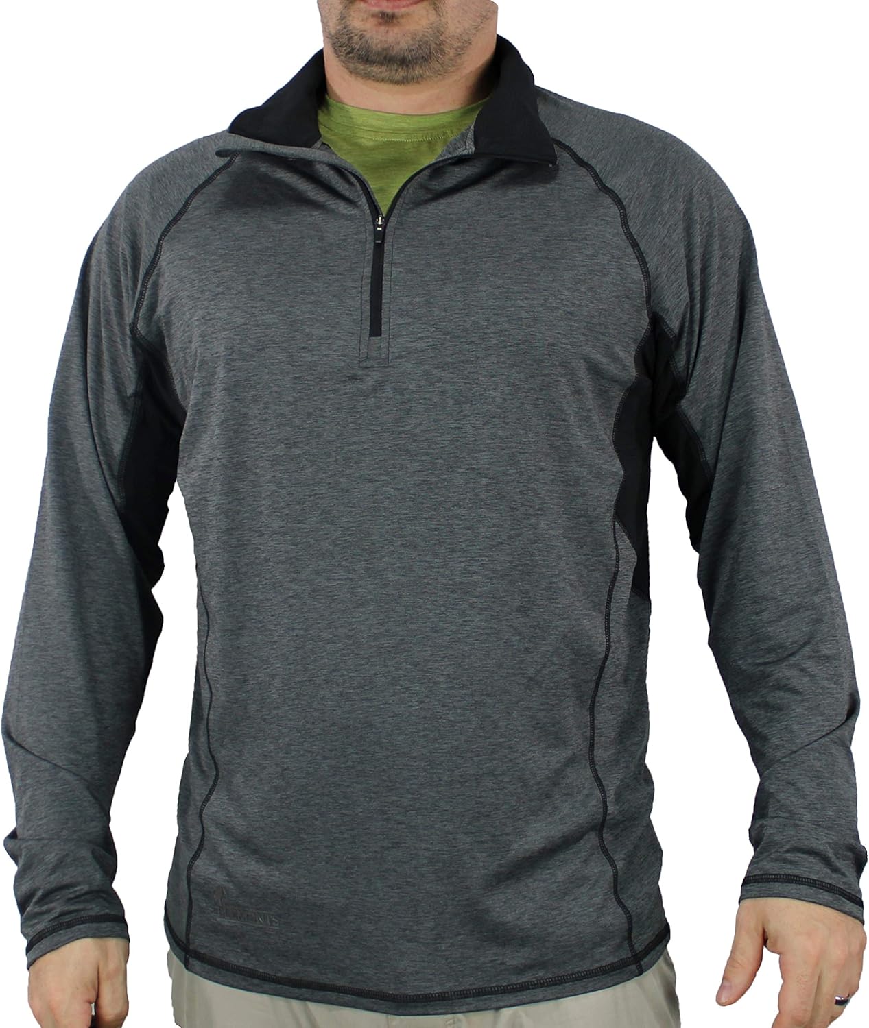 Men's Athletic UPF 50+ Quick Dry Lightweight Long Sleeve Sun Protection Zip Pullover
