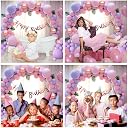 Party Propz Birthday Decoration Kit for Girls - 60 Pcs Balloons for Birthday Decorations, Bday Decorations for Kids, Purple Bday Decoration Kit, Bday Balloons Rose Gold, Purple, Pink gallery image