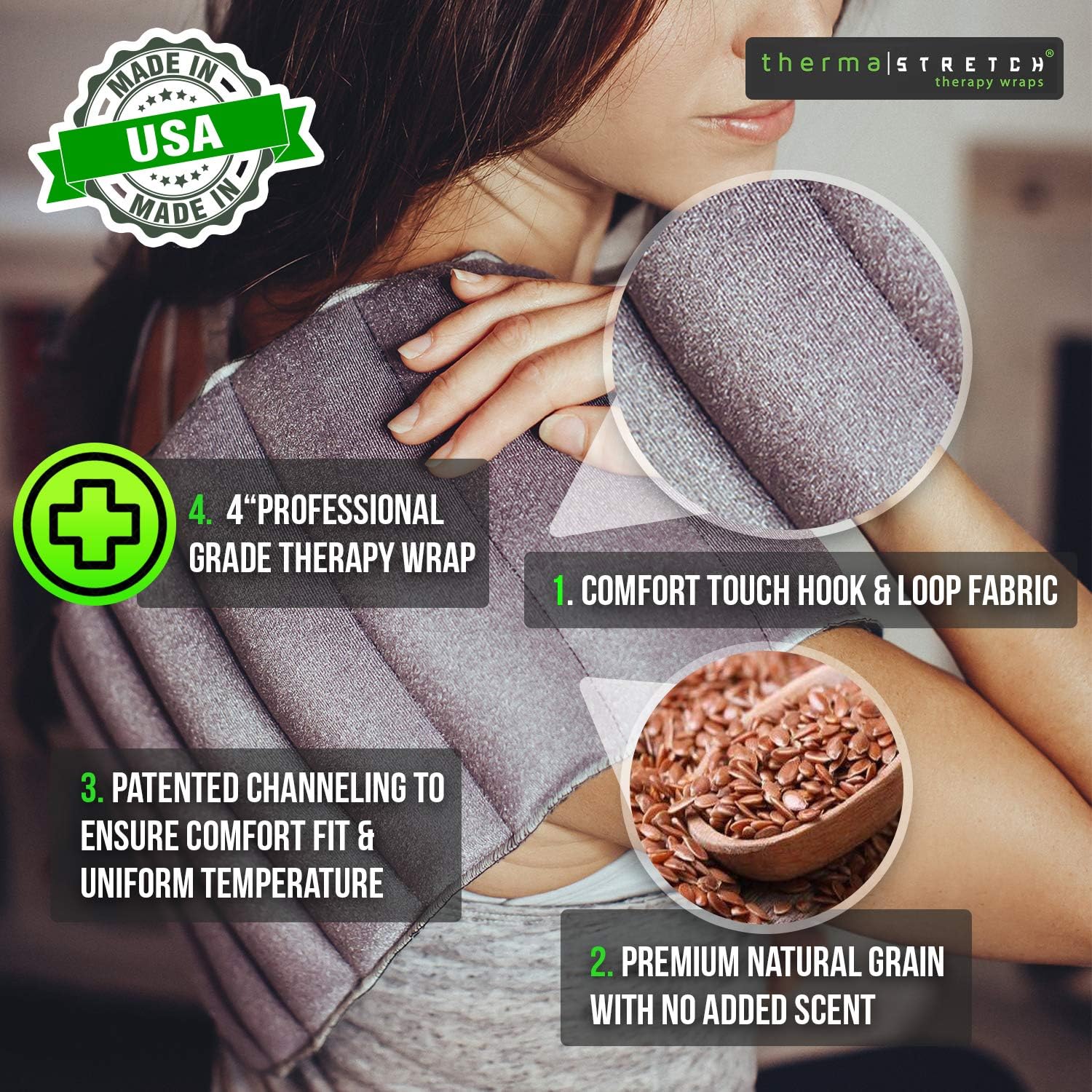 🛒 Crazy Deals THERMA-STRETCH Back Heating Pad - Microwaveable Lumbar Wrap for Herniated Disc, Sciatica Arthritis, Back Muscle Pain Relief and Recovery – Natural, Adjustable and Stretchable Therapy that STAYS ON!