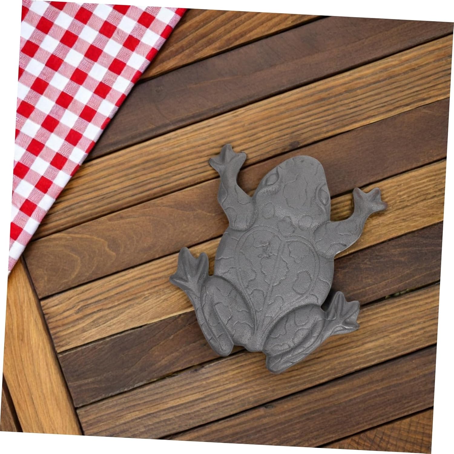 Garden Stepping Iron Frog Decor Walkway Stone Outdoor Garden Sculpture