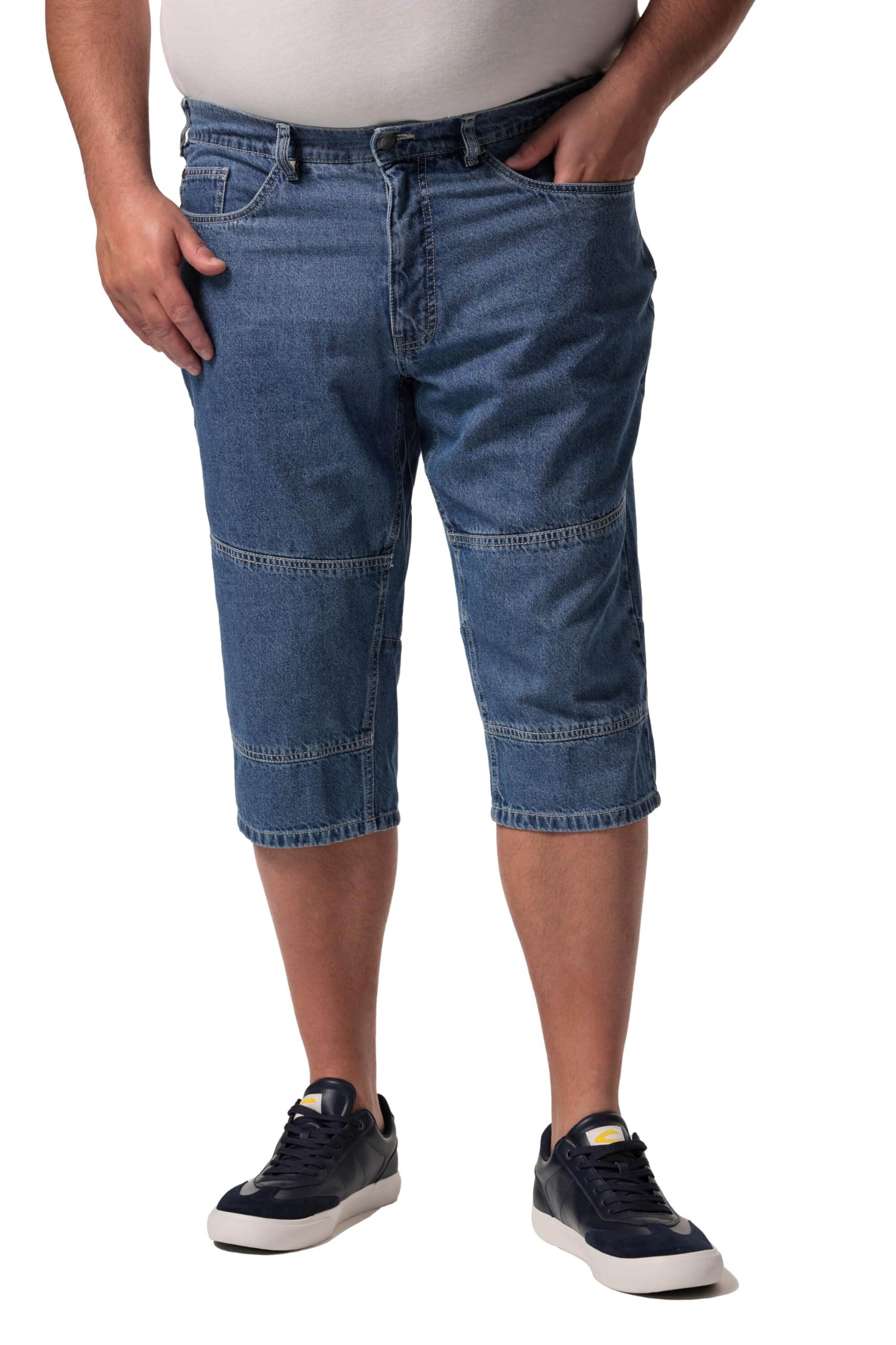 Men Plus Herren große Größen Übergrößen Menswear L-8XL 3/4-Jeans, Denim, 5-Pocket, Elastikbund 837387