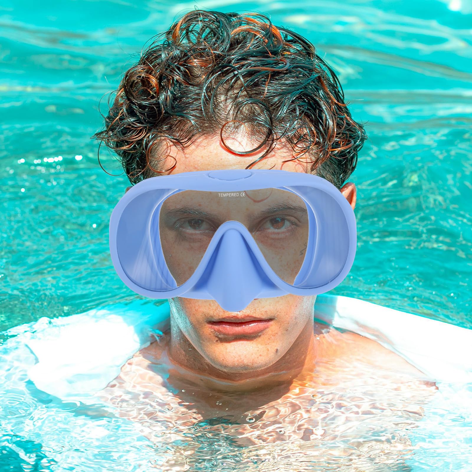 INOOMP Equipo de Snorkel para Adultos con Diseño Integrado, Gafas de Silicona y Templado, Tubo Plegable y Fácil Almacenamiento para Buceo y Viajes