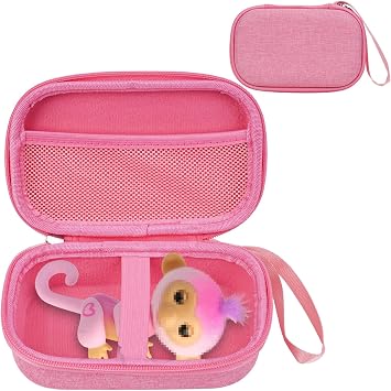 MGZNMTY Carrying Case Compatible with Fingerlings Monkey Toy - 2023 New Interactive Toys for Kids Pink Only Case