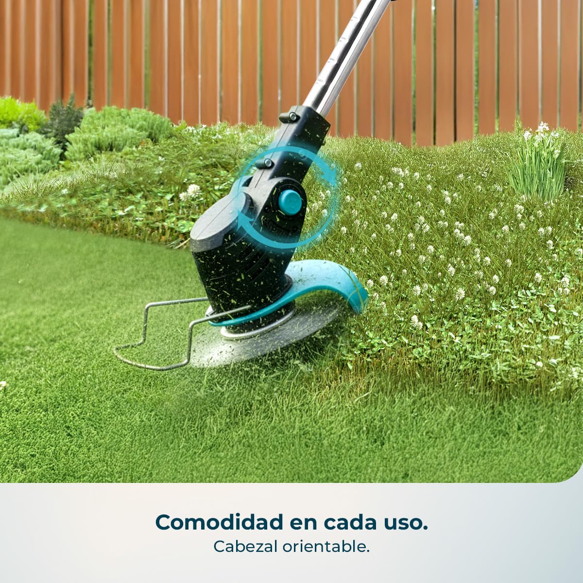 Cecotec Desbrozadora Eléctrica a Batería Cortabordes FastCut 4000 Freemove.650W, 2 Baterías de 21V y 4000mAh, Multifunción, Cabezal Orientable, Tubo Telescópico, Accesorios y Recambios