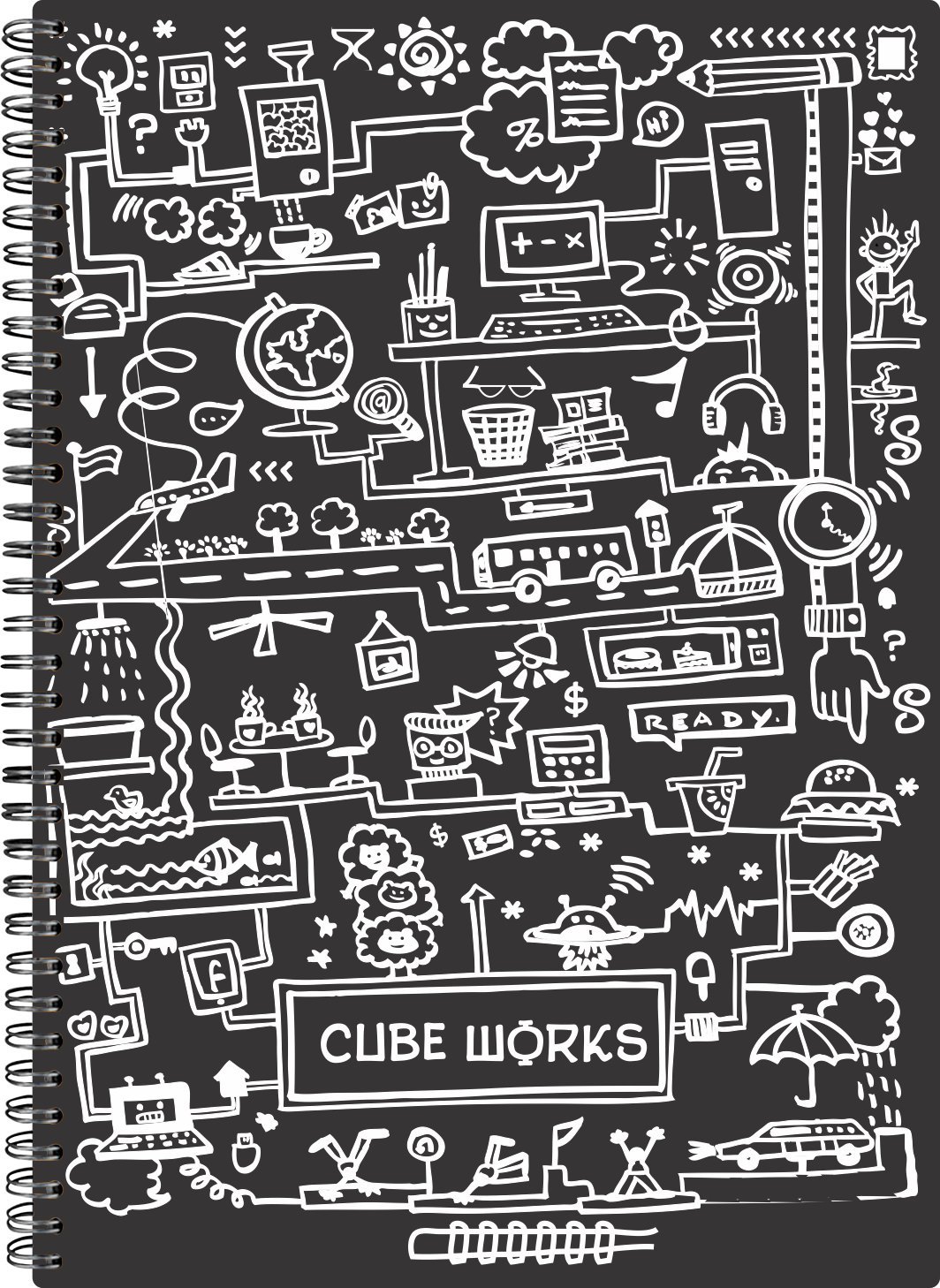 Matrikas Cube Work Ring Book - A5, 160 Pages, Black