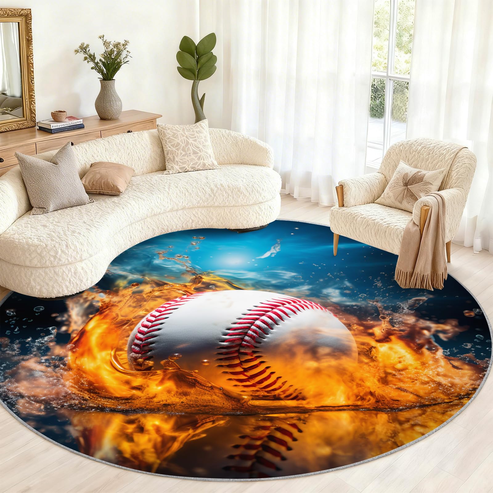 Tapis circulaire de sport étanche pour le sol de votre salon