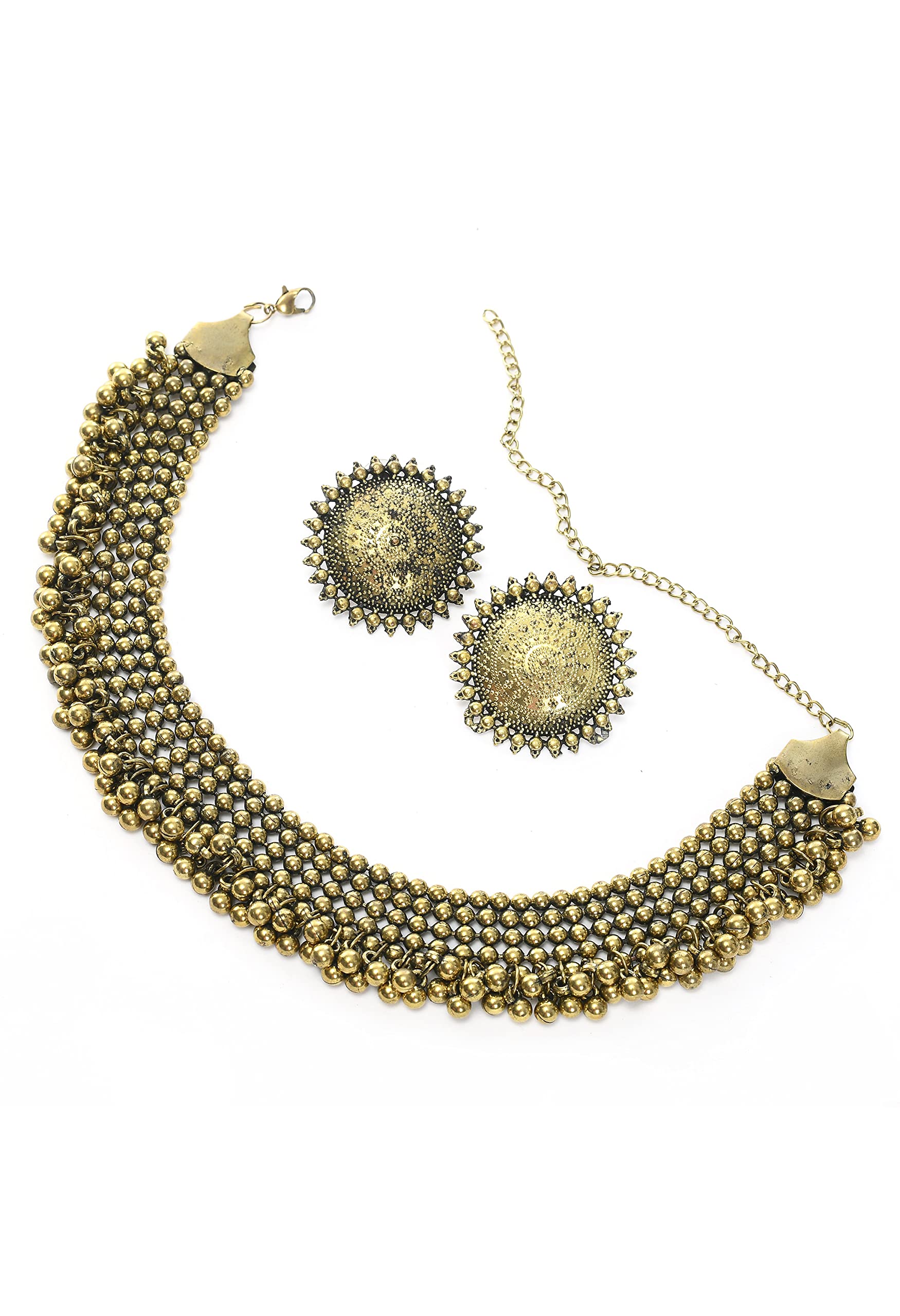JOHARKAMAL Oxidised Gold-Plated Brass Finish Ghungroo Choker For Women (Golden), MOE_JKMS_100 (B0B6WB31GN) Amazon Price History, Amazon Price Tracker