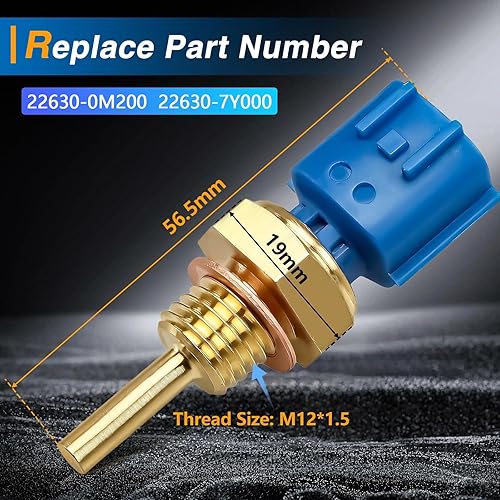 Miniatura 4 de Sensor de temperatura del refrigerante, sensor de temperatura del motor ECT, interruptor de temperatura compatible con Nissan Altima Frontier