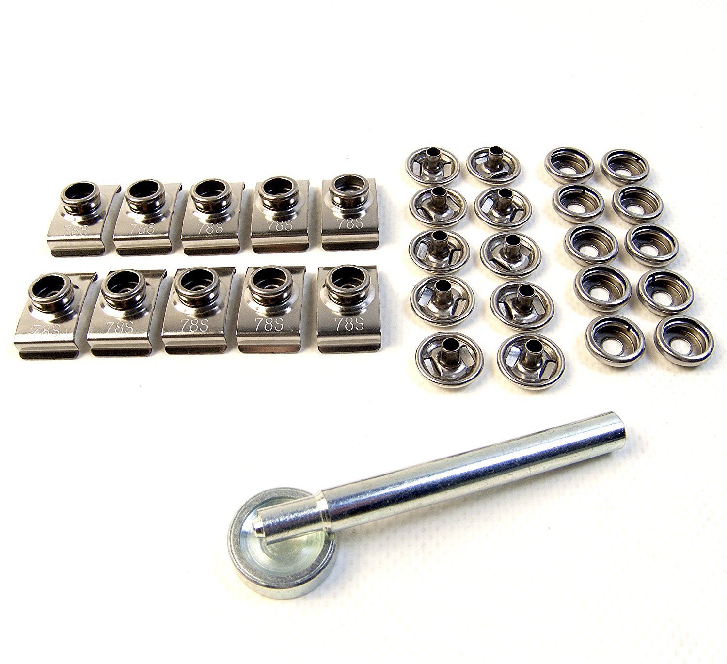 Windshield Clip Boat Snap Replacement Kit, All Stainless Steel, 10 Piece