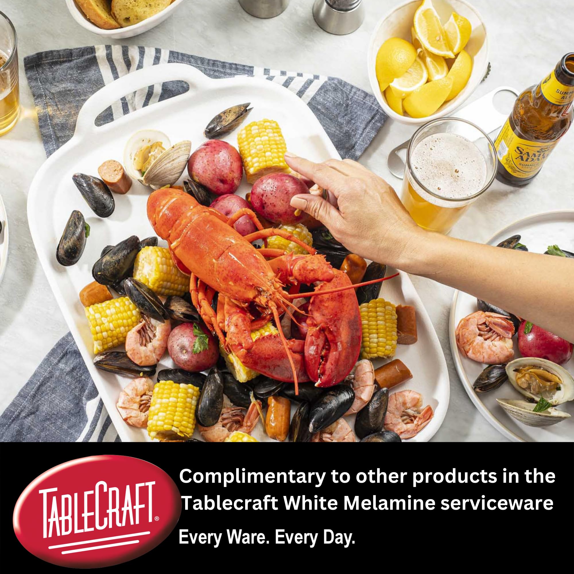 Tablecraft Lot de 10 couverts à sauce en plastique mélamine, petits condiments, sirop, sauces pour service alimentaire commercial, cafétéria, buffet et restaurant, incassables, empilables, 355 ml,
