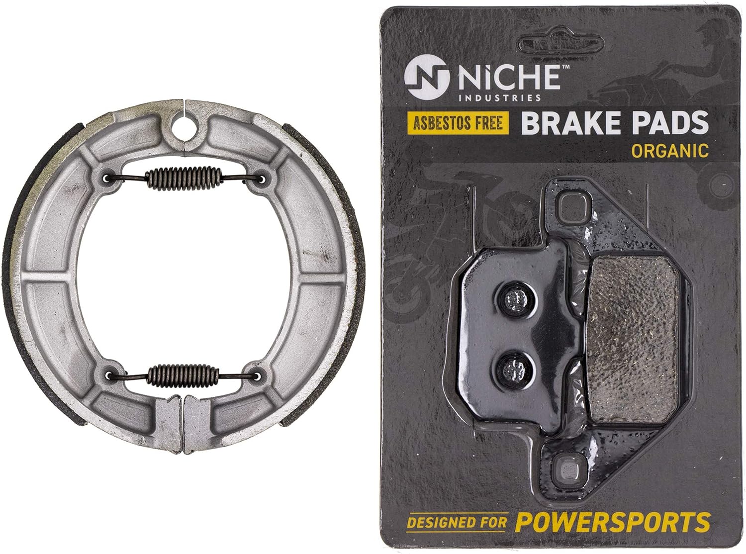 NICHE Brake Pad with Shoe Set for Kawasaki Vulcan 800 750 454 LTD 43082-1080 Front Rear Organic