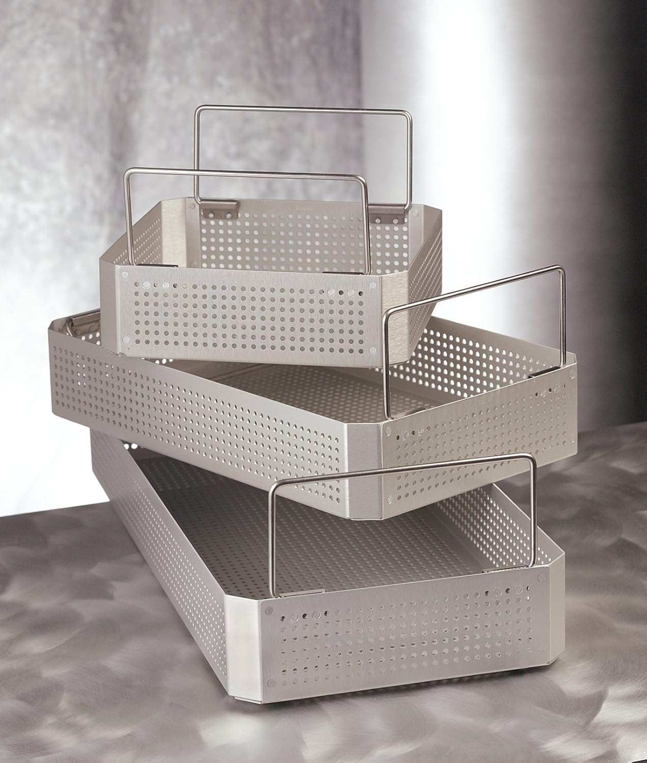 Medline WGN63P100 Wire Mesh Instrument Sterilization Trays, 20.5"X9.5
