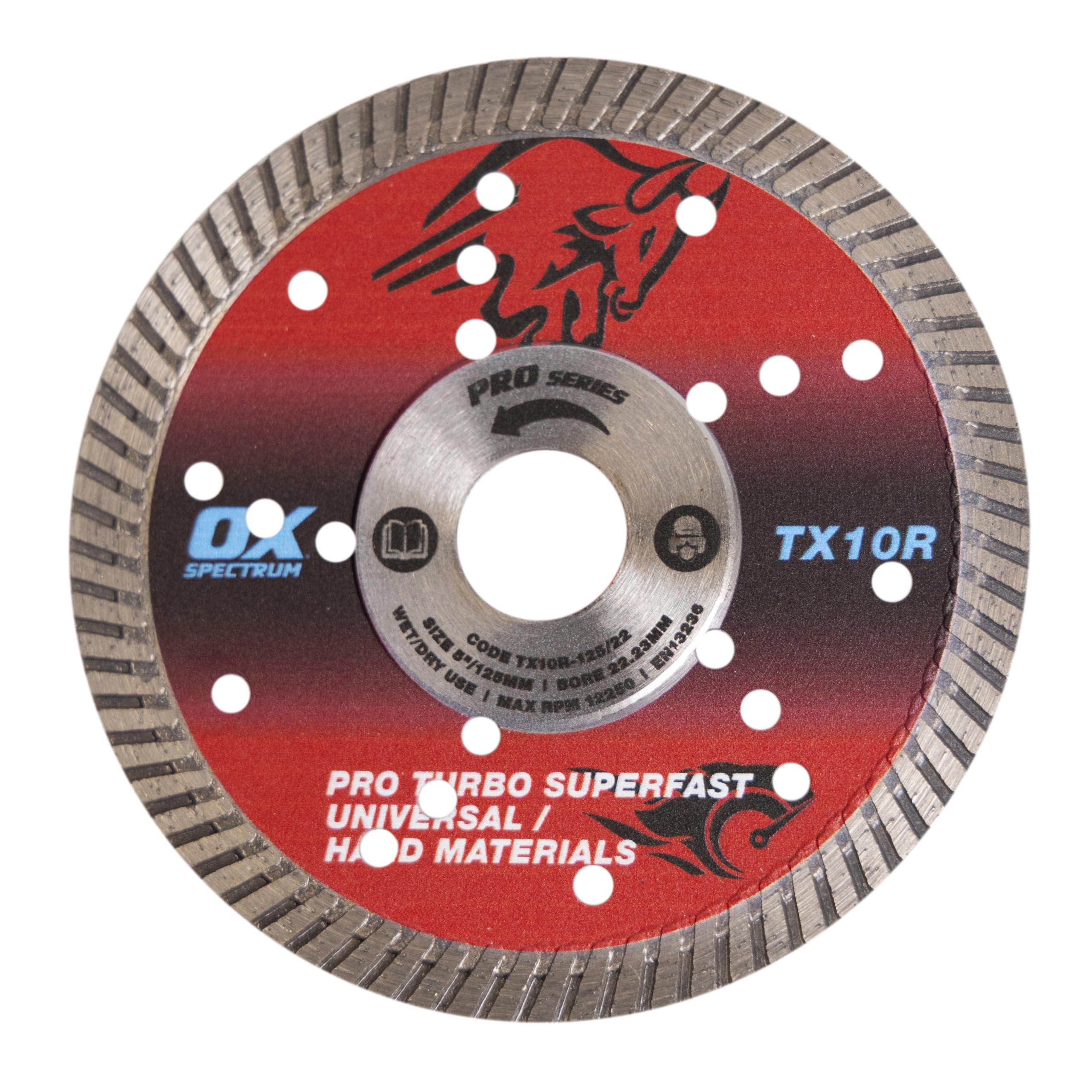 Ox Group Uk Ox Tools Tx10r-125/22 Spectrum Superior Turbo Dia Blade - Multi-Steel - 125/22.23Mm Ea