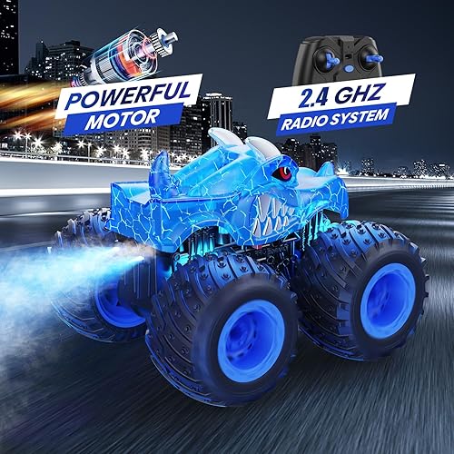 Miniatura 3 de BAODLON Auto monstruo a control remoto, 2.4 GHz RC Monster Trucks Juguetes para niños de 3 4 5 6 7 8 años de edad, camión todo terreno RC