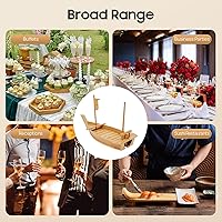 Vista 6 de Bandeja para barco de sushi de 31.5 pulgadas, bandeja de mariscos, bandeja de aperitivos, plato para servir comida para restaurante, servicio