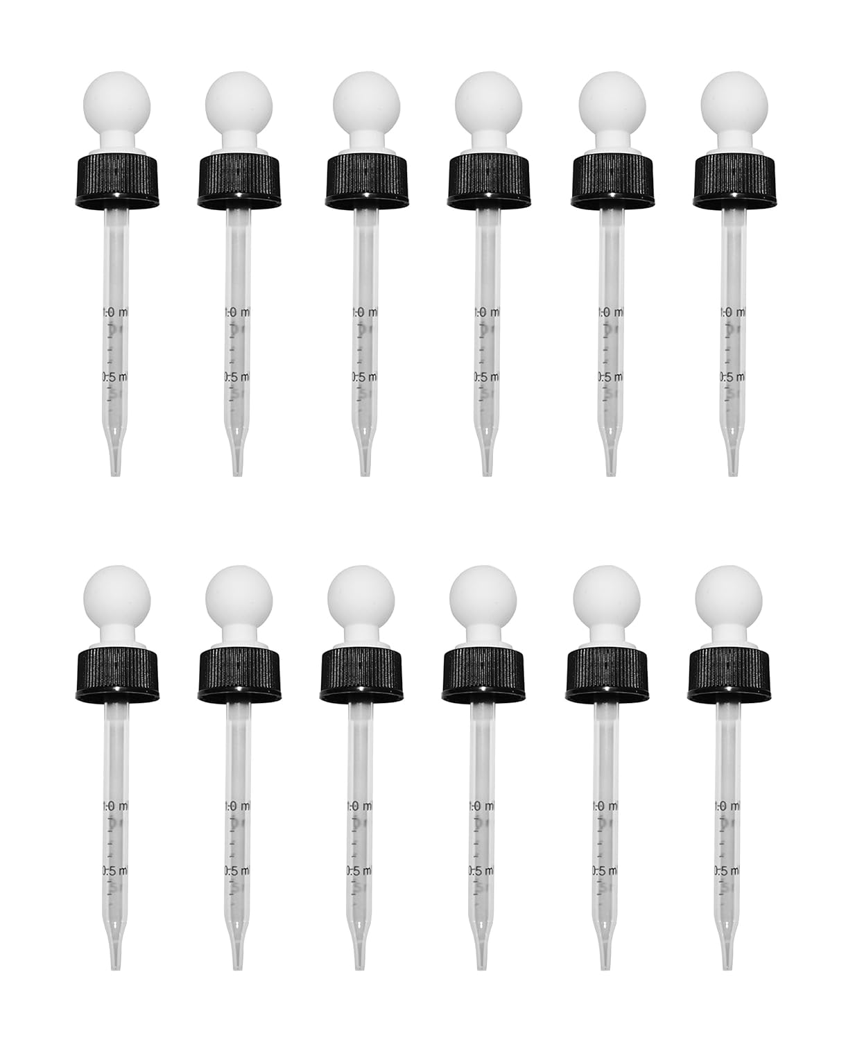 Greylock Apotheker 1 ml dropper Pipette Sets von 2, 6, 12 kalibriert