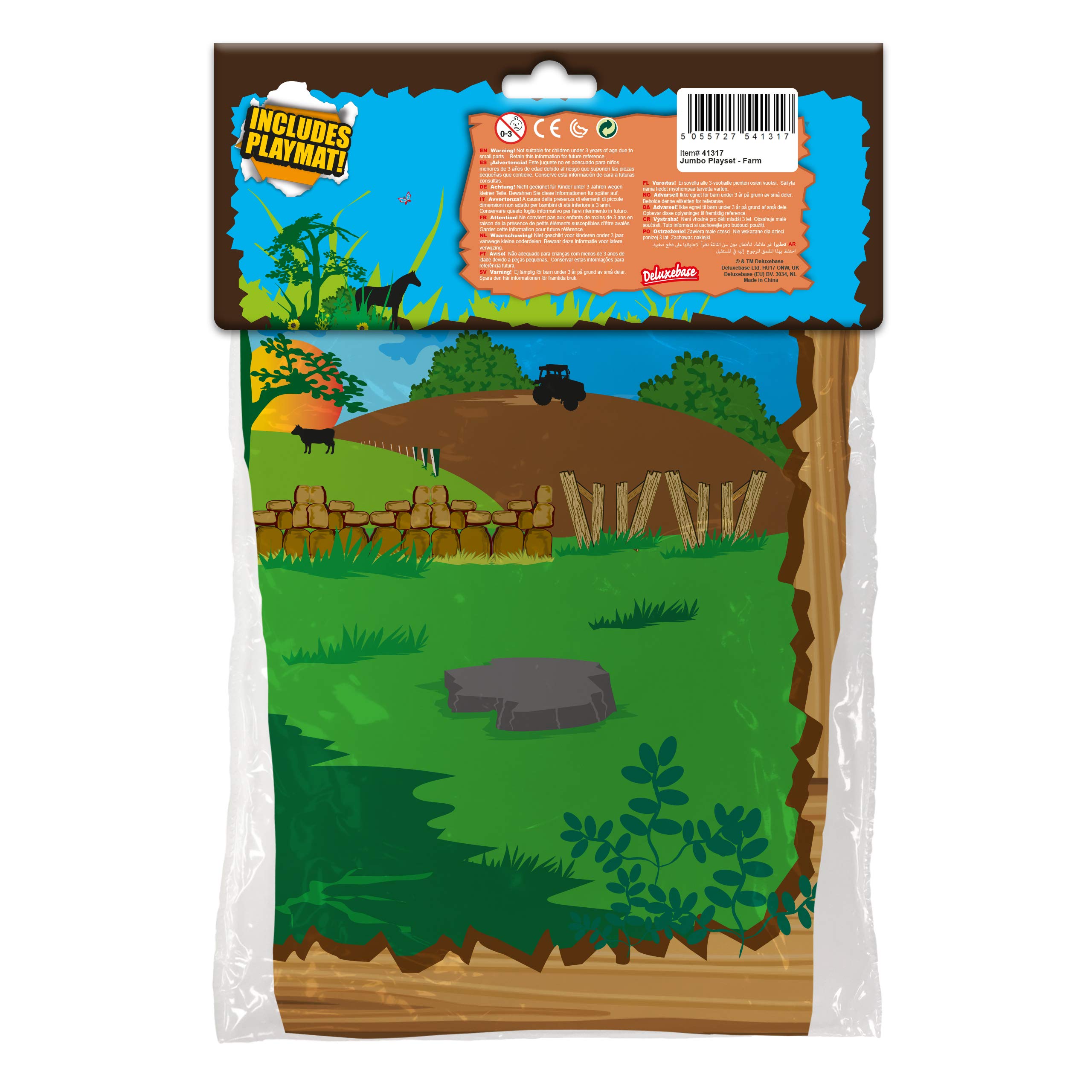 Deluxebase Jumbo Playset Alligatore – 7 Figure + Tappetino, Giocattoli Animali Per Bambini