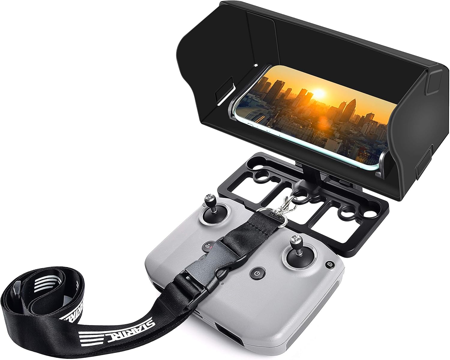 Tomat Parasol con soporte de teléfono para DJI Mini 2/Mavic Air 2/Air 2S/Mini SE/Mavic Mini/Mavic Air/Mavic 2/Spark accesorios de control remoto (para smartphone de 4.4 a 7.8 pulgadas)